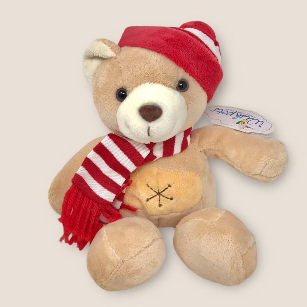 Wishpets NWT Jimi the Bear Christmas Holiday Plush Candy Cane Stripes 2006